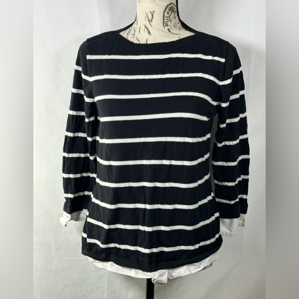 Chico's Black and White Women's Blouse - Picture 9 of 10